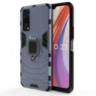 For vivo iQOO Z3 5G Shockproof PC + TPU Protective Case with Magnetic Ring Holde(Navy Blue) - 1
