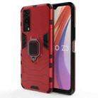For vivo iQOO Z3 5G Shockproof PC + TPU Protective Case with Magnetic Ring Holde(Red) - 1