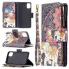 For LG K42 Colored Drawing Pattern Zipper Horizontal Flip Leather Case with Holder & Card Slots & Wallet(Flower Elephants) - 1