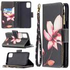 For LG K42 Colored Drawing Pattern Zipper Horizontal Flip Leather Case with Holder & Card Slots & Wallet(Lotus) - 1