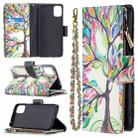 For LG K42 Colored Drawing Pattern Zipper Horizontal Flip Leather Case with Holder & Card Slots & Wallet(Tree) - 1