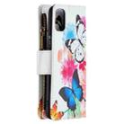 For LG K42 Colored Drawing Pattern Zipper Horizontal Flip Leather Case with Holder & Card Slots & Wallet(Two Butterflies) - 3