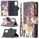 For Xiaomi Redmi Note 10 Pro Colored Drawing Pattern Zipper Horizontal Flip Leather Case with Holder & Card Slots & Wallet(Flower Elephants) - 1