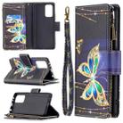 For Xiaomi Redmi Note 10 Pro Colored Drawing Pattern Zipper Horizontal Flip Leather Case with Holder & Card Slots & Wallet(Big Butterfly) - 1