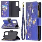 For Xiaomi Redmi Note 10 Pro Colored Drawing Pattern Zipper Horizontal Flip Leather Case with Holder & Card Slots & Wallet(Purple Butterfly) - 1