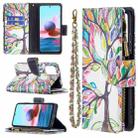 For Xiaomi Redmi Note 10 4G Colored Drawing Pattern Zipper Horizontal Flip Leather Case with Holder & Card Slots & Wallet(Tree) - 1