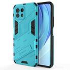 For Xiaomi Mi 11 Lite Punk Armor 2 in 1 PC + TPU Shockproof Case with Invisible Holder(Blue) - 1