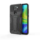 For Xiaomi Redmi Note 9 War Chariot Series Armor All-inclusive Shockproof PC + TPU Protective Case with Invisible Holder(Black) - 1