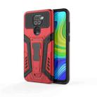 For Xiaomi Redmi Note 9 War Chariot Series Armor All-inclusive Shockproof PC + TPU Protective Case with Invisible Holder(Red) - 1