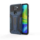 For Xiaomi Redmi Note 9 War Chariot Series Armor All-inclusive Shockproof PC + TPU Protective Case with Invisible Holder(Blue) - 1