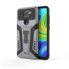 For Xiaomi Redmi Note 9 War Chariot Series Armor All-inclusive Shockproof PC + TPU Protective Case with Invisible Holder(Grey) - 1