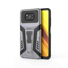 For Xiaomi Poco X3 War Chariot Series Armor All-inclusive Shockproof PC + TPU Protective Case with Invisible Holder(Grey) - 1