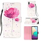 For Samsung Galaxy A02 / M02 3D Painting Horizontal Flip Leather Case with Holder & Card Slot & Wallet & Lanyard(Flower) - 1