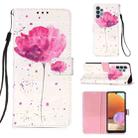 For Samsung Galaxy A32 4G (EU Version) 3D Painting Horizontal Flip Leather Case with Holder & Card Slot & Wallet & Lanyard(Flower) - 1