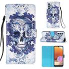 For Samsung Galaxy A32 4G (EU Version) 3D Painting Horizontal Flip Leather Case with Holder & Card Slot & Wallet & Lanyard(Cloud Ghost Head) - 1