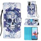 For Xiaomi Redmi Note 10S / Note 10 4G 3D Painting Horizontal Flip Leather Case with Holder & Card Slot & Wallet & Lanyard(Cloud Ghost Head) - 1