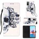 For Xiaomi Redmi Note 10S / Note 10 4G 3D Painting Horizontal Flip Leather Case with Holder & Card Slot & Wallet & Lanyard(Skull) - 1