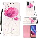 For Xiaomi Mi 11i / Poco F3 / Redmi K40 / K40 Pro 3D Painting Horizontal Flip Leather Case with Holder & Card Slot & Wallet & Lanyard(Flower) - 1