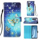 For Xiaomi Mi 10S 3D Painting Horizontal Flip Leather Case with Holder & Card Slot & Wallet & Lanyard(Gold Butterfy) - 1