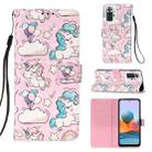 For Xiaomi Redmi Note 10 Pro / Note 10 Pro Max 3D Painting Horizontal Flip Leather Case with Holder & Card Slot & Wallet & Lanyard(Pink Pony) - 1