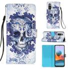 For Xiaomi Redmi Note 10 Pro / Note 10 Pro Max 3D Painting Horizontal Flip Leather Case with Holder & Card Slot & Wallet & Lanyard(Cloud Ghost Head) - 1