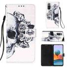 For Xiaomi Redmi Note 10 Pro / Note 10 Pro Max 3D Painting Horizontal Flip Leather Case with Holder & Card Slot & Wallet & Lanyard(Skull) - 1