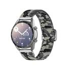 20mm For Samsung Galaxy Watch3 41mm Adjustable Elastic Printing Watch Band(Camouflage Gray) - 3