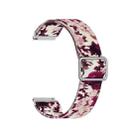 20mm For Samsung Galaxy Watch3 41mm Adjustable Elastic Printing Watch Band(Peony) - 1