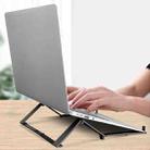 FB01 Portable Mini Foldable Multifunctional Laptop Cooling Bracket(Black) - 1