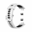 For Huawei Watch Fit Two-color Silicone Watch Band(White+Black) - 1