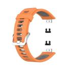 For Huawei Watch Fit Two-color Silicone Watch Band(Orange+Grey) - 1