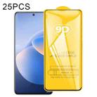 For vivo X60 25 PCS 9D Full Glue Full Screen Tempered Glass Film - 1