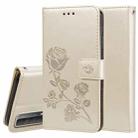 For Huawei Honor 10X Lite Rose Embossed Horizontal Flip PU Leather Case with Holder & Card Slots & Wallet(Gold) - 1