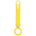 Shockproof Anti-scratch Silicone Protective Case Cover with Hang Loop For AirTag(Yellow) - 1