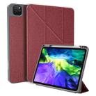 For iPad Pro 11 2022 / 2021 / 2020 Mutural Multi-fold Smart Leather Tablet Case(Red) - 1