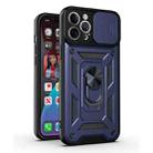 For iPhone 11 Pro Sliding Camera Cover Design TPU+PC Protective Case(Blue) - 1