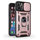For iPhone 11 Pro Max Sliding Camera Cover Design TPU+PC Protective Case (Rose Gold) - 1