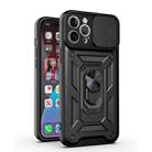 For iPhone 11 Pro Max Sliding Camera Cover Design TPU+PC Protective Case (Black) - 1
