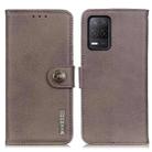 For Realme 9 5G / Realme 8 5G / Realme V13 5G KHAZNEH Cowhide Texture Horizontal Flip Leather Case(Khaki) - 1