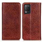 For Realme 9 5G / Realme 8 5G / Realme V13 5G Magnetic Crazy Horse Texture Horizontal Flip Leather Case(Brown) - 1