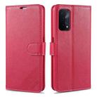 For OPPO A93 5G AZNS Sheepskin Texture Horizontal Flip Leather Case with Holder & Card Slots & Wallet(Red) - 1