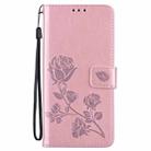 For Samsung Galaxy S21 Ultra 5G Rose Embossed Horizontal Flip PU Leather Case with Holder & Card Slots & Wallet(Rose Gold) - 2