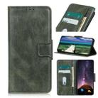 For Realme 9 5G / Realme 8 5G / Realme V13 5G Mirren Crazy Horse Texture Flip Leather Case(Dark Green) - 1