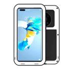 For Huawei Mate 40 LOVE MEI Metal Shockproof Waterproof Dustproof Protective Case without Glass(White) - 1
