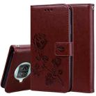 For Xiaomi Mi 10T Lite 5G Rose Embossed Horizontal Flip PU Leather Case with Holder & Card Slots & Wallet(Brown) - 1