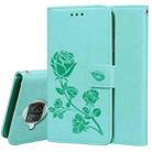 For Xiaomi Mi 10T Lite 5G Rose Embossed Horizontal Flip PU Leather Case with Holder & Card Slots & Wallet(Green) - 1