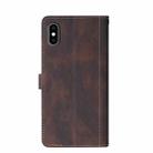For iPhone XS Max Stitching Skin Feel Magnetic Buckle Horizontal Flip PU Leather Case with Holder & Card Slots & Wallet(Brown) - 3