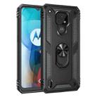 For Motorola Moto E7 Shockproof TPU + PC Protective Case with 360 Degree Rotating Holder(Black) - 1