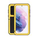 For Samsung Galaxy S21+ 5G LOVE MEI Metal Shockproof Waterproof Dustproof Protective Case with Glass(Yellow) - 1
