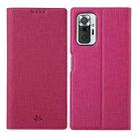 For Xiaomi Redmi Note 10 Pro / Note 10 Pro Max ViLi DMX Series Shockproof TPU + PU Leather Magnetic Attraction Horizontal Flip Case with Card Slot & Holder(Rose Red) - 1